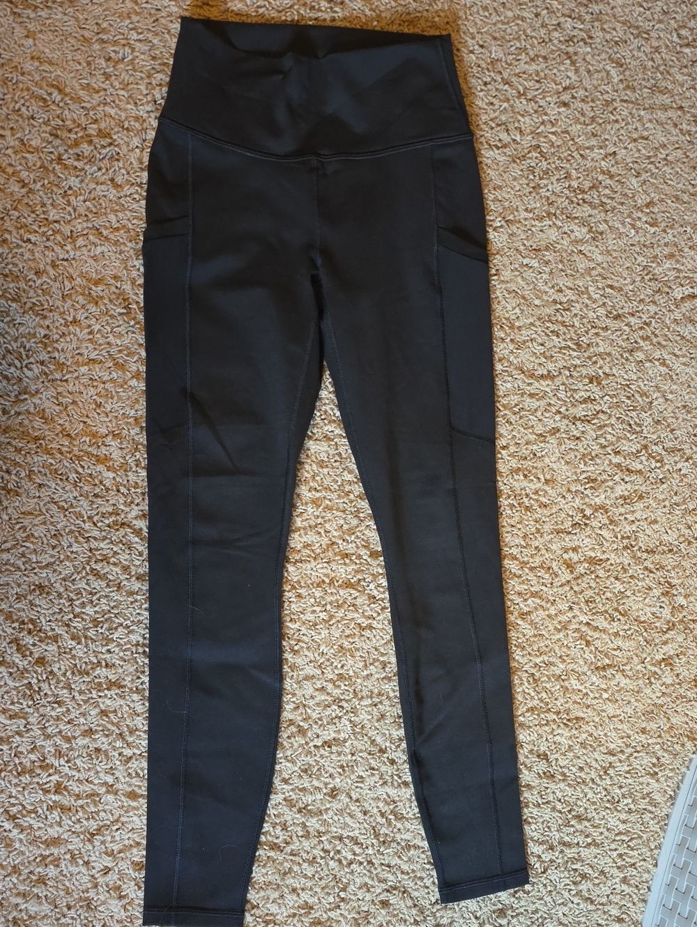 Fabletics Black High-Waist Leggings with Side Pockets